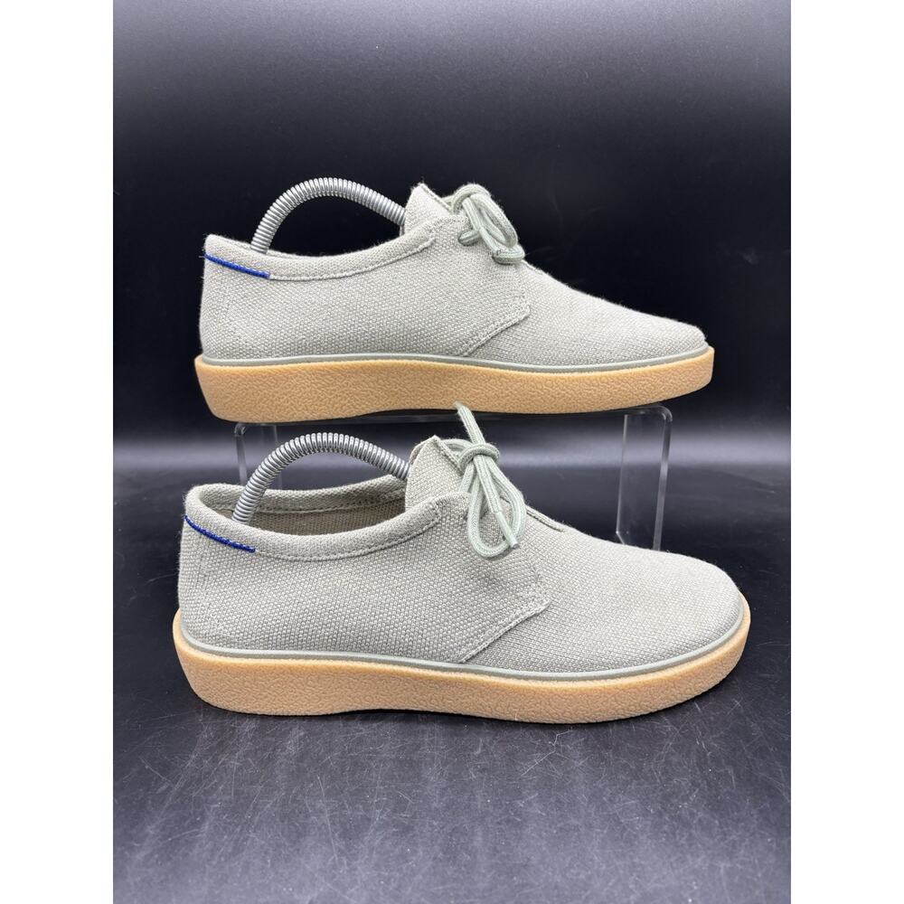 Rothys The Monty Shoes Mens Size 8 Sage Green Knit Sneaker Oxford Derby